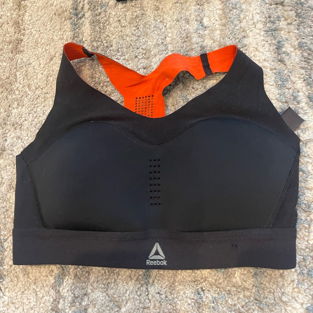 Black Reebok sports bra